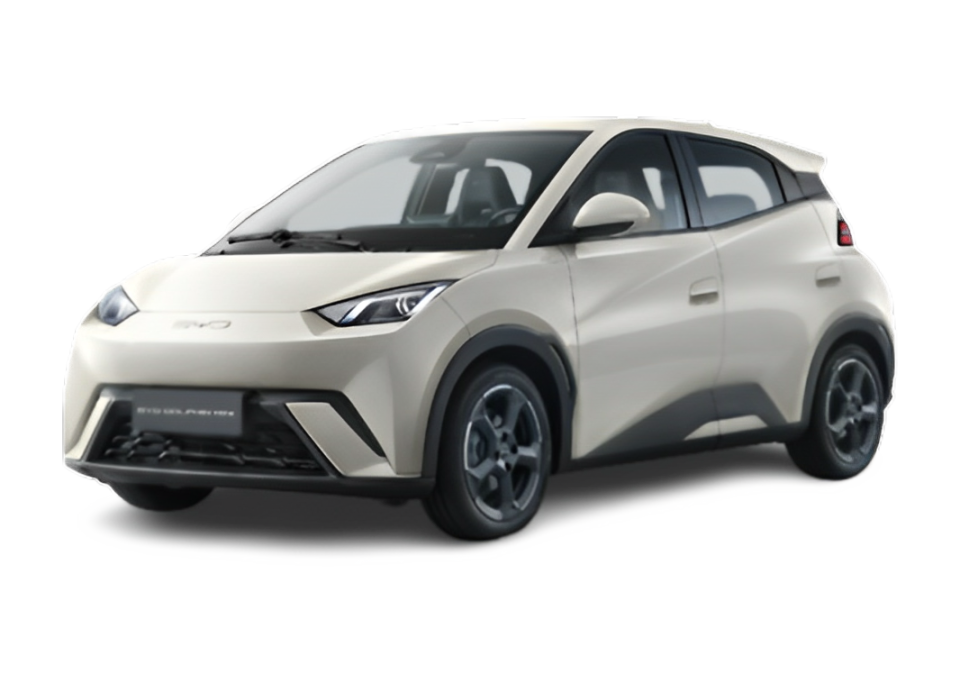 BYD Dolphin Mini elétrico branco em vista frontal